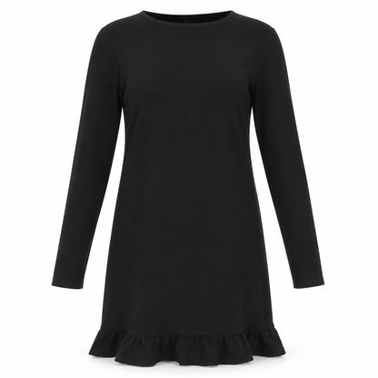 Missguided Womens Black  Rayon Bodycon  Size 8  - Frill hem