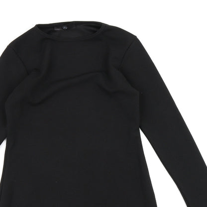 Missguided Womens Black  Rayon Bodycon  Size 8  - Frill hem