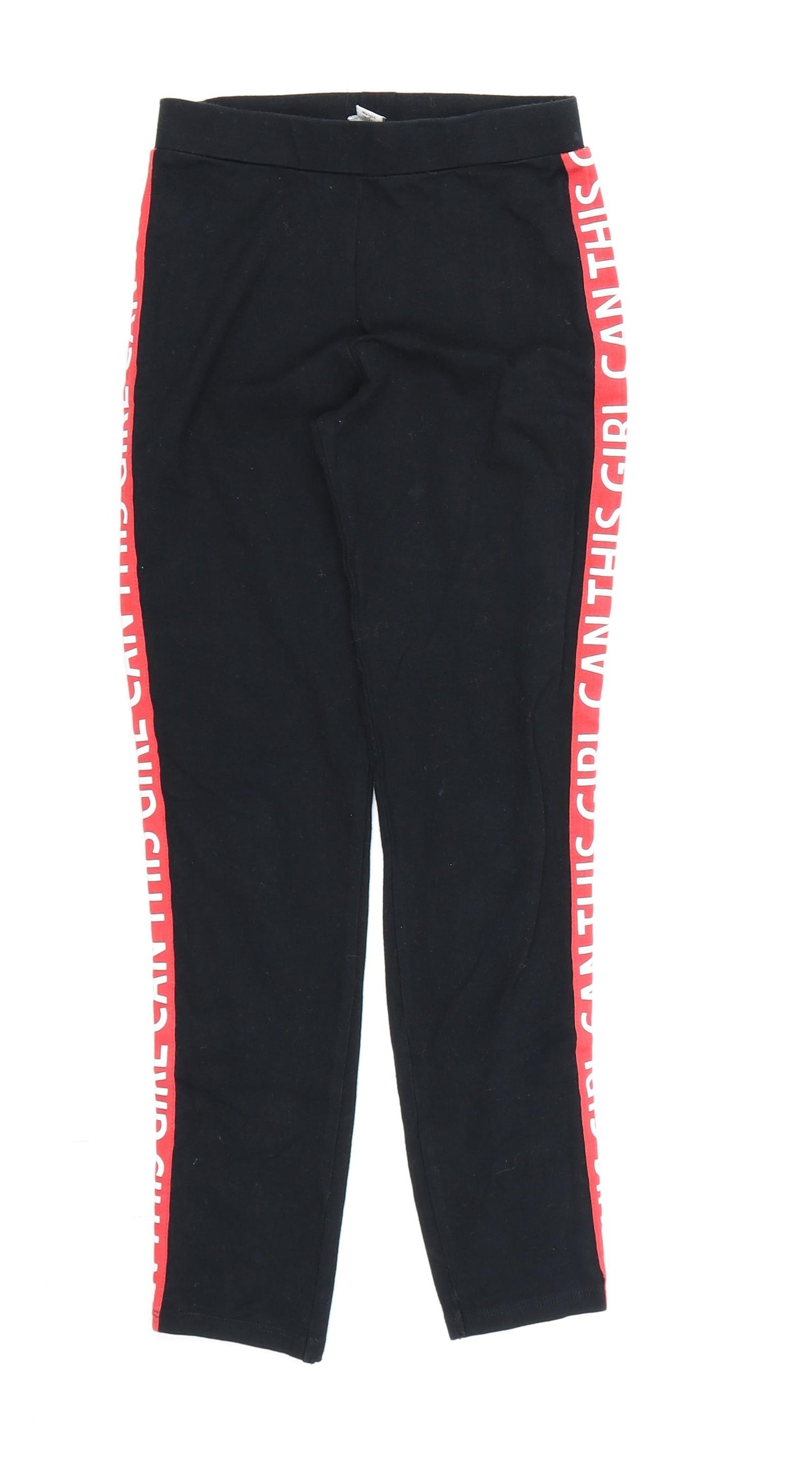 River Island Girls Black   Pedal Pusher Trousers Size 9-10 Years