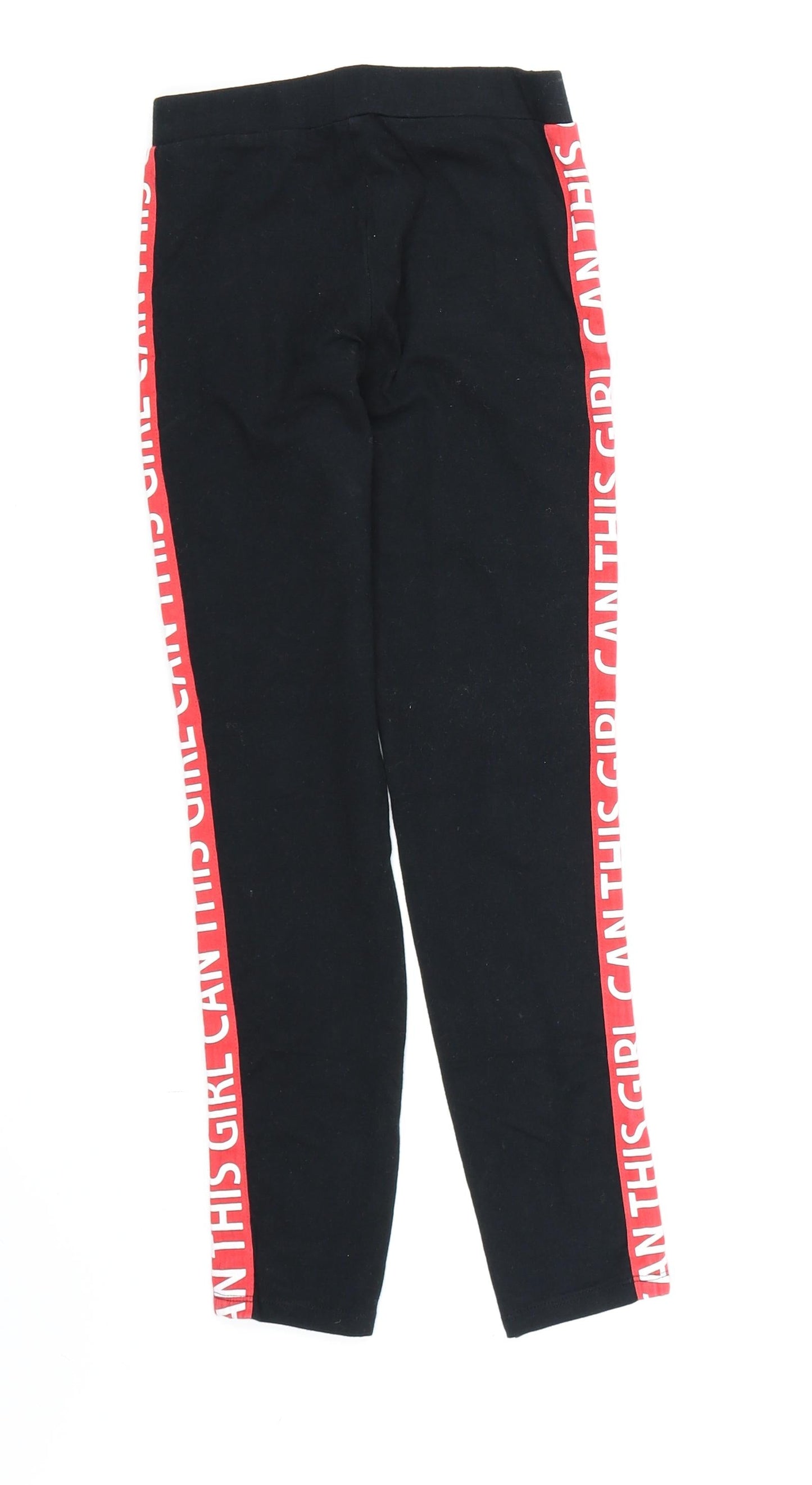 River Island Girls Black   Pedal Pusher Trousers Size 9-10 Years