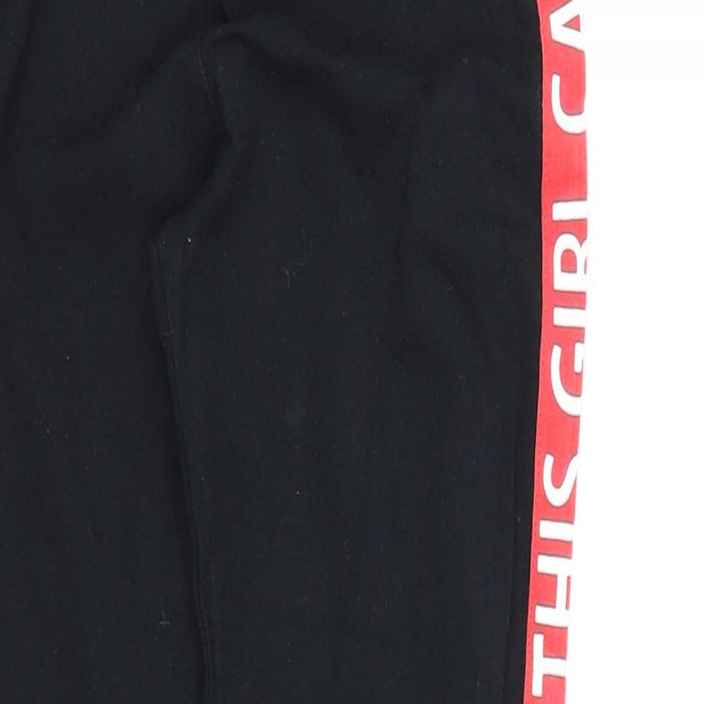 River Island Girls Black   Pedal Pusher Trousers Size 9-10 Years