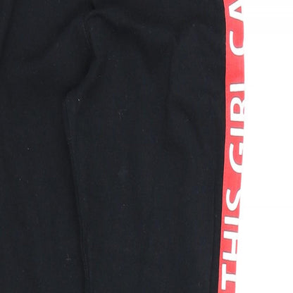 River Island Girls Black   Pedal Pusher Trousers Size 9-10 Years
