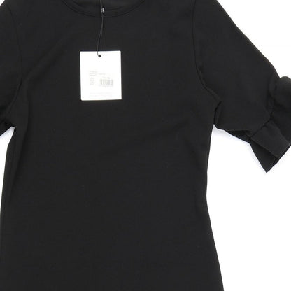 Missguided Womens Black  Rayon Bodycon  Size 8