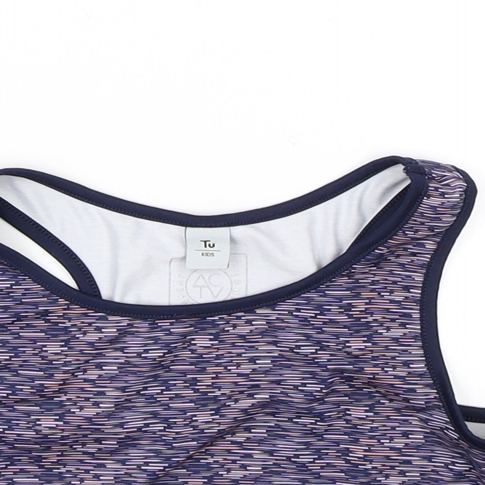 TU Girls Blue   Cropped Tank Size 11 Years