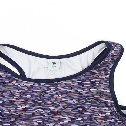 TU Girls Blue   Cropped Tank Size 11 Years