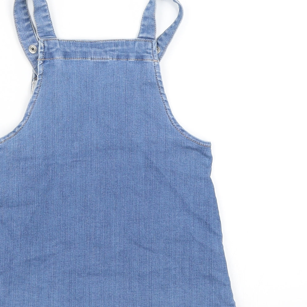 H&M Girls Blue  Denim Pinafore/Dungaree Dress  Size 12 Months
