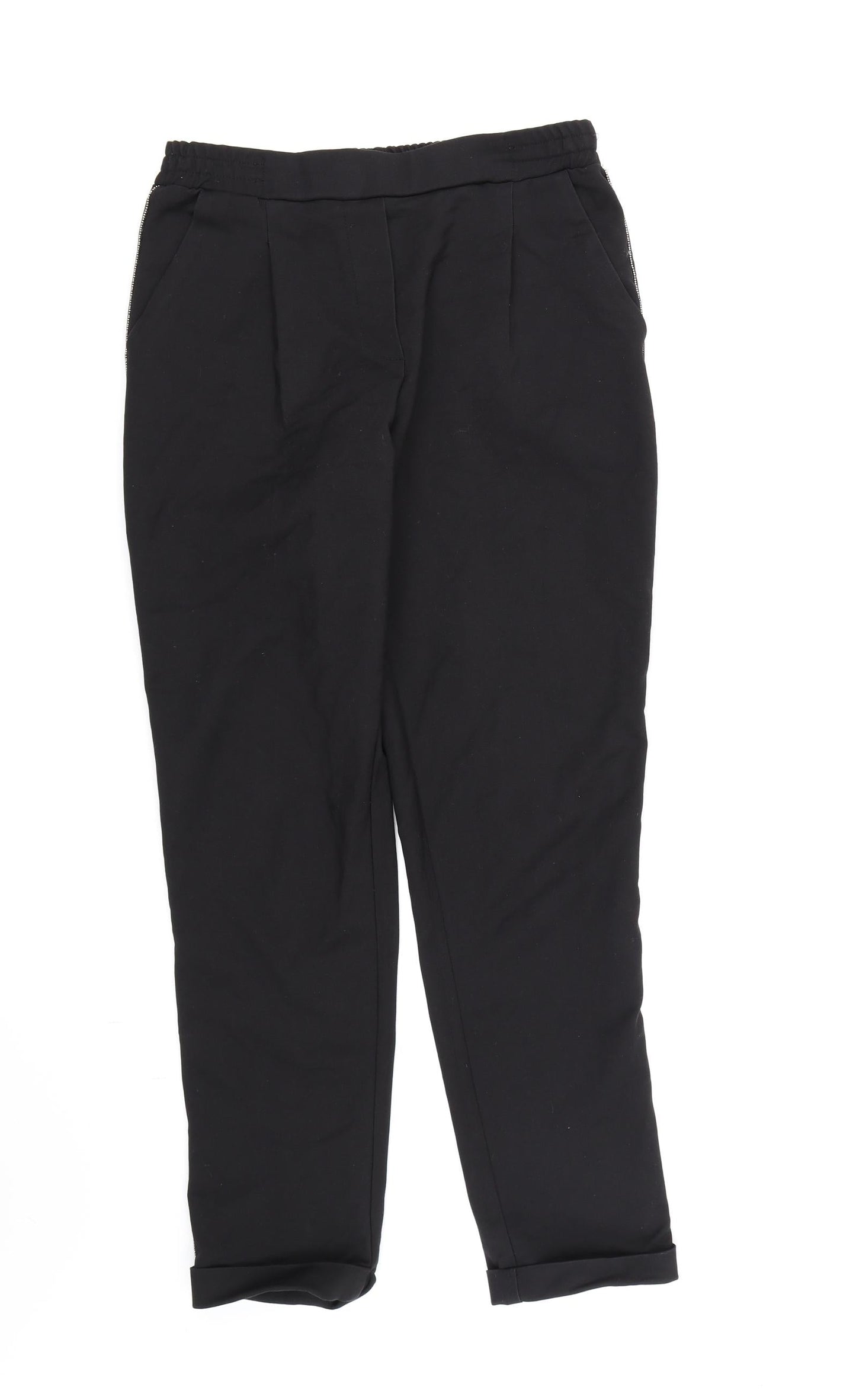 DiLViN WOMAN Womens Black  Rayon Trousers  Size 8 L28 in