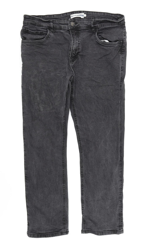 Easy Mens Black  Denim Straight Jeans  L30 in