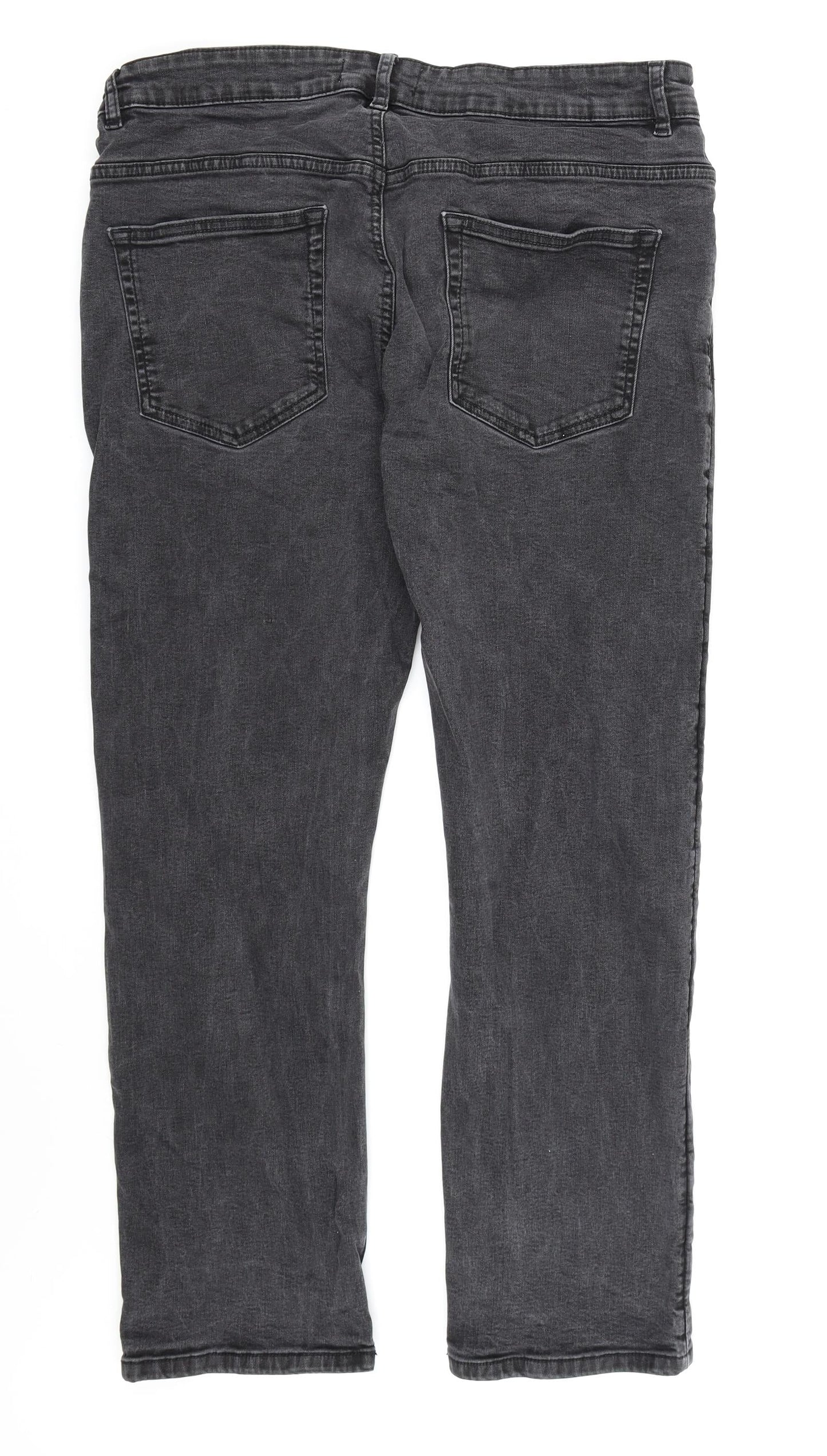 Easy Mens Black  Denim Straight Jeans  L30 in