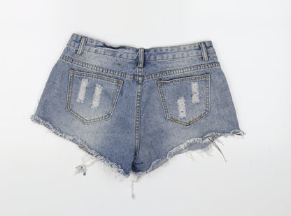 Portobello Womens Blue  Denim Hot Pants Shorts Size 10