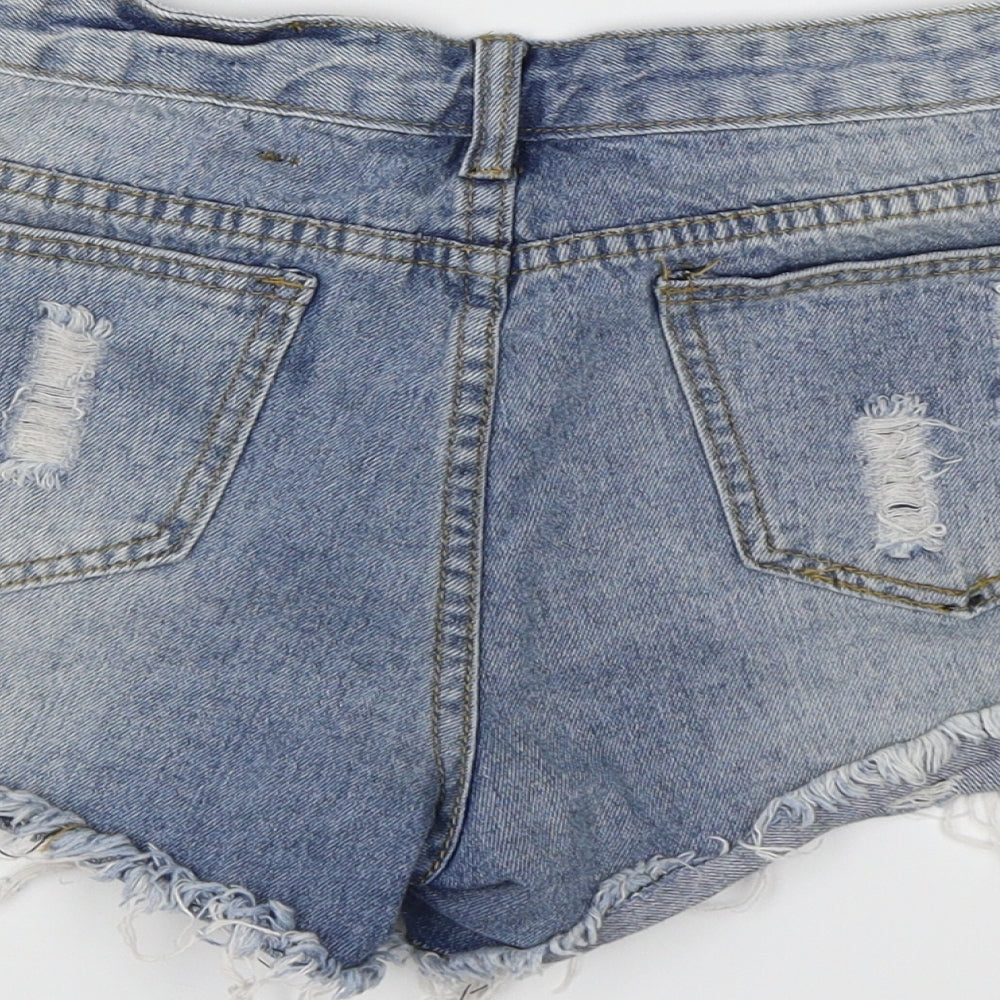 Portobello Womens Blue  Denim Hot Pants Shorts Size 10