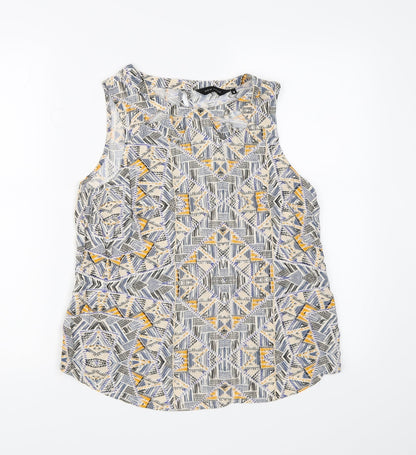 New Look Womens Multicoloured Geometric  Camisole Tank Size 12