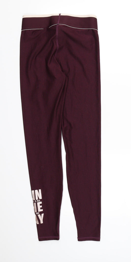 H&M Womens Purple   Pedal Pusher Leggings Size S L26 in