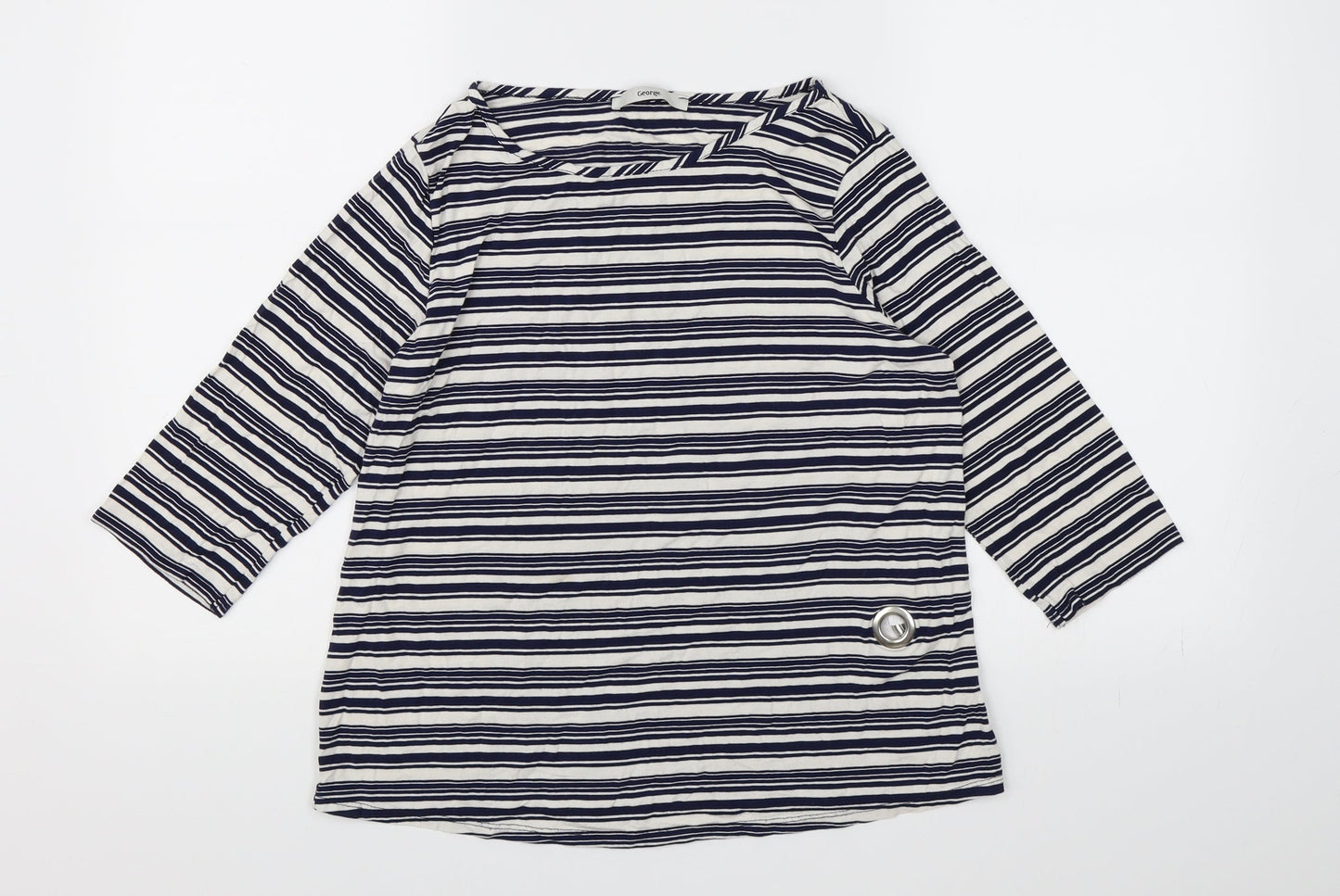 Womens UK Size 10 George Blue Basic T-Shirt