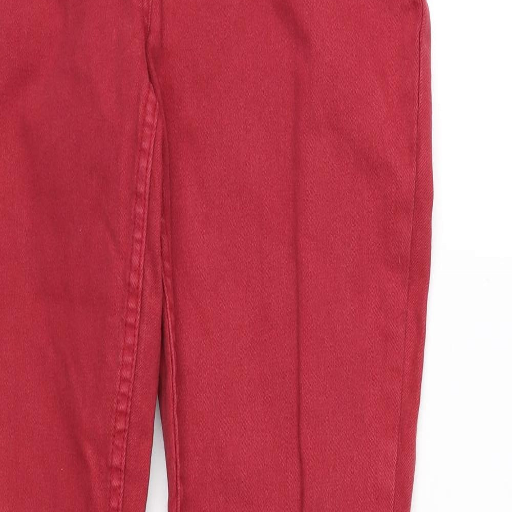 Dorothy Perkins Womens Red  Denim Skinny Jeans Size 8 L31 in