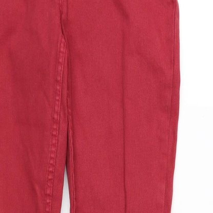 Dorothy Perkins Womens Red  Denim Skinny Jeans Size 8 L31 in