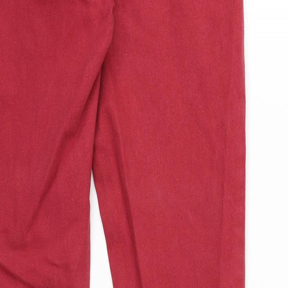 Dorothy Perkins Womens Red  Denim Skinny Jeans Size 8 L31 in