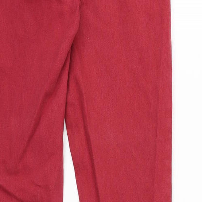 Dorothy Perkins Womens Red  Denim Skinny Jeans Size 8 L31 in