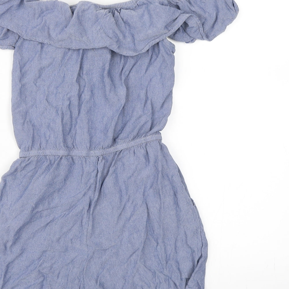 H&M Girls Blue   Playsuit One-Piece Size 11 Years