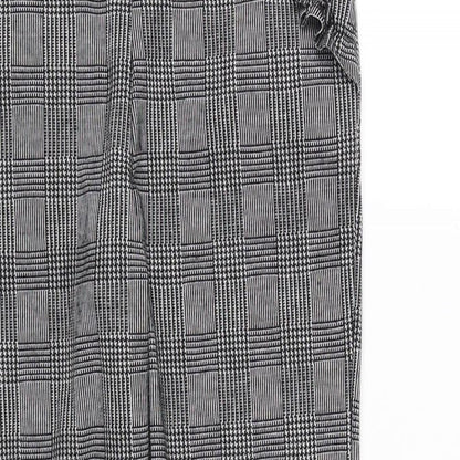 TU Womens Grey Check  Trousers  Size 8 L25 in