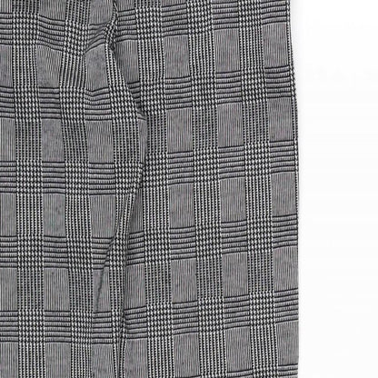 TU Womens Grey Check  Trousers  Size 8 L25 in