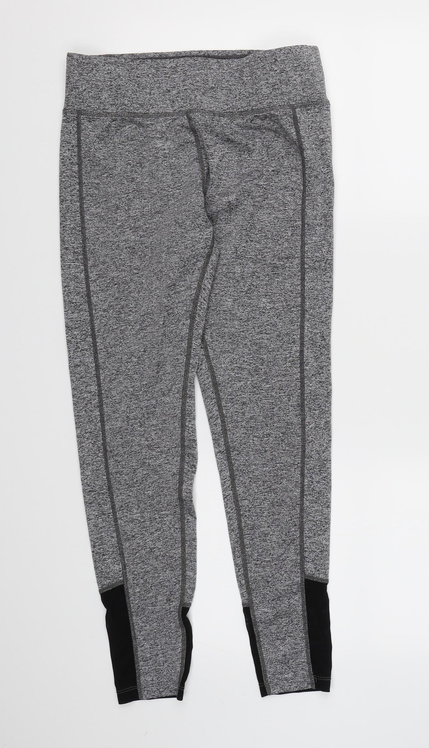 Womens UK Size S Athletic Works Regular Fit Compression Grey Leggings