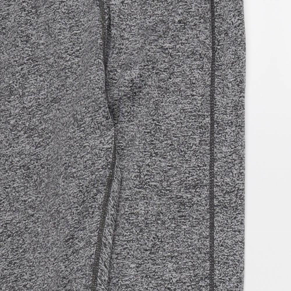 Womens UK Size S Athletic Works Regular Fit Compression Grey Leggings