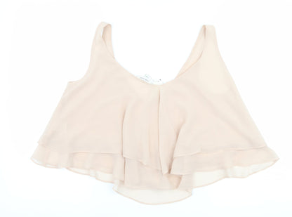 Womens UK Size 8 River Island Pink Cropped Tank