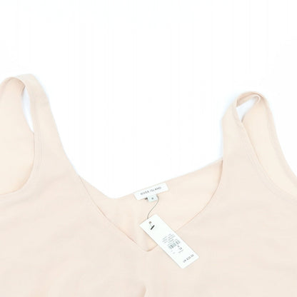 Womens UK Size 8 River Island Pink Cropped Tank