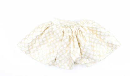 Preworn Girls Gold Polka Dot  Tutu Skirt Size 3-4 Years