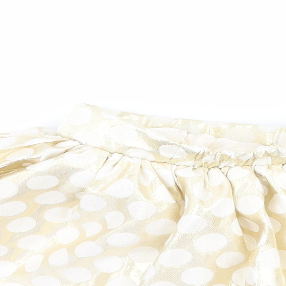 Preworn Girls Gold Polka Dot  Tutu Skirt Size 3-4 Years