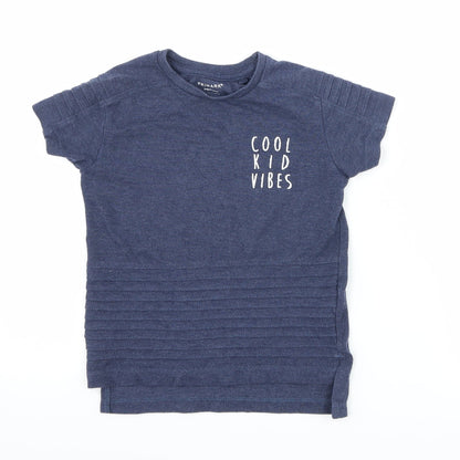 Primark Boys Blue   Basic T-Shirt Size 3-4 Years  - cool kids vibes