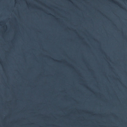 Matalan Mens Blue Geometric   Polo Size L