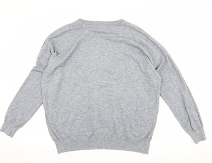QED London Womens Grey   Pullover Jumper Size M  - graphic