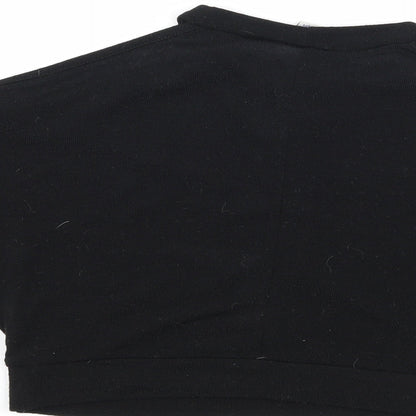 River Island Girls Black   Basic T-Shirt Size 5-6 Years  - Cut Out Shoulder