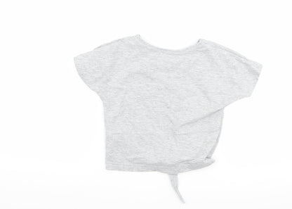 Minoti Girls Grey   Basic T-Shirt Size 4-5 Years  - Nap Queen