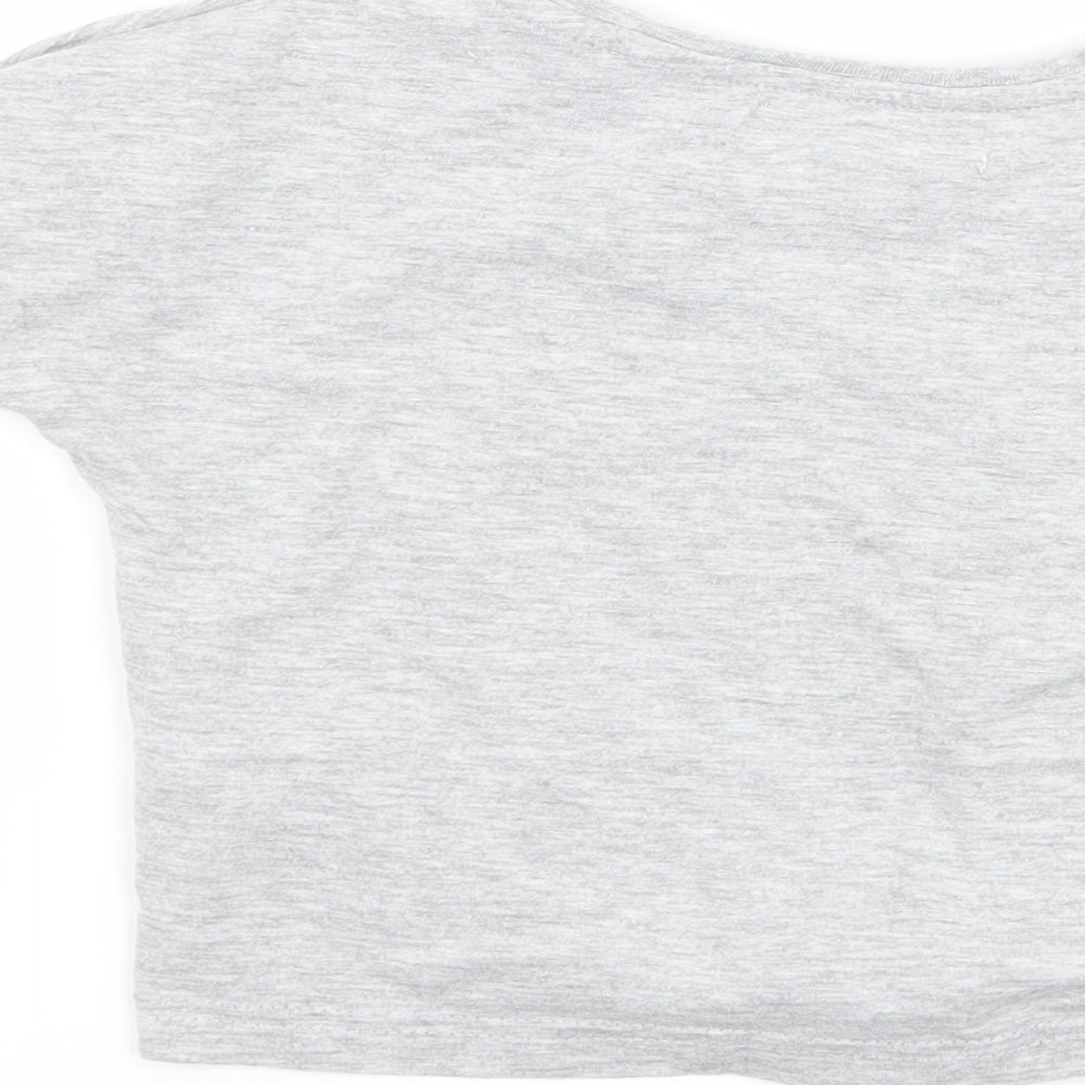 Minoti Girls Grey   Basic T-Shirt Size 4-5 Years  - Nap Queen