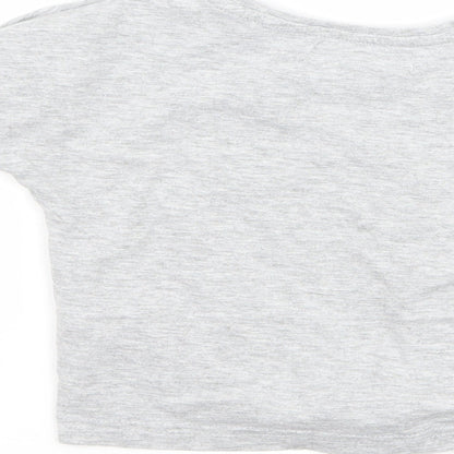 Minoti Girls Grey   Basic T-Shirt Size 4-5 Years  - Nap Queen