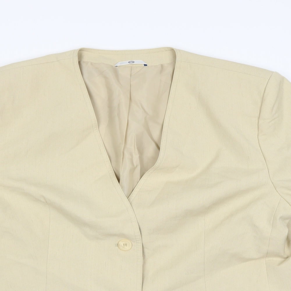 C&A Womens Beige   Jacket Blazer Size 24  - Shoulder Pads