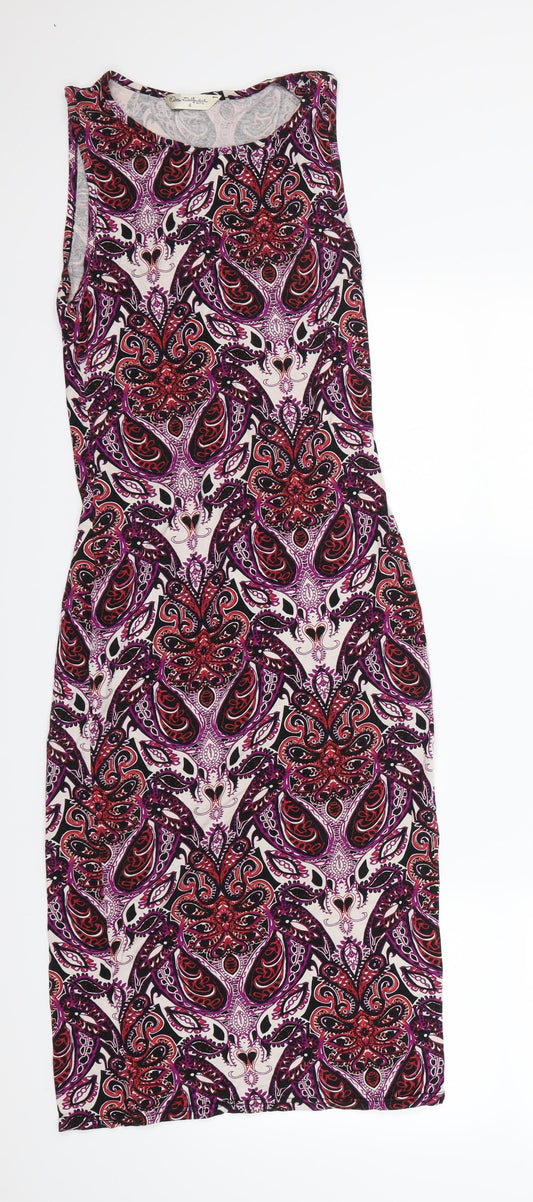 Miss Selfridge Womens Multicoloured Geometric  Bodycon  Size 6