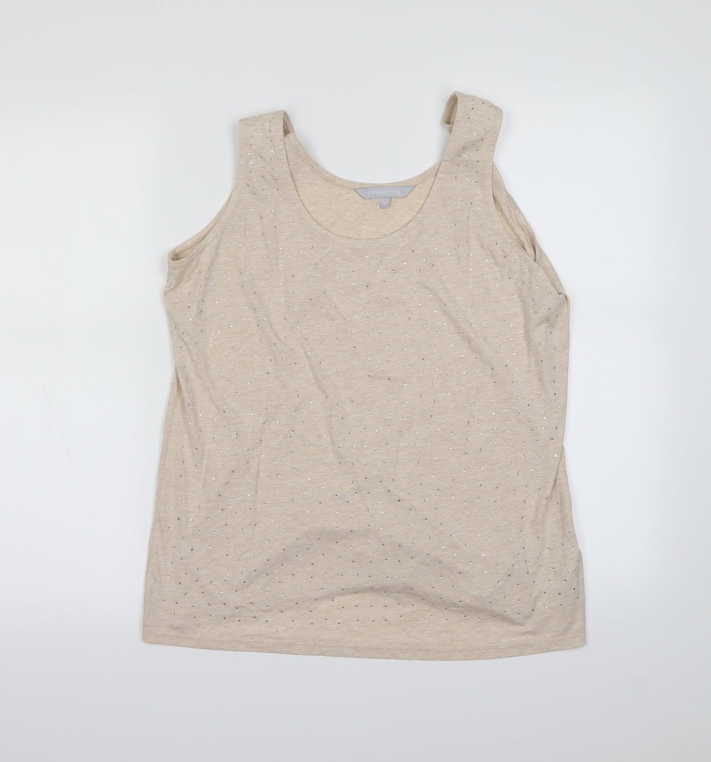 Womens UK Size 16 Redherring Beige Basic Tank
