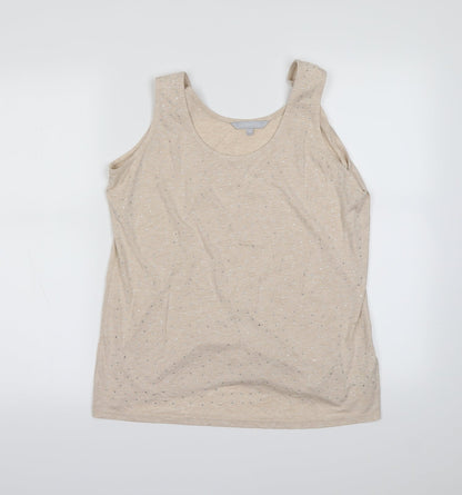 Womens UK Size 16 Redherring Beige Basic Tank