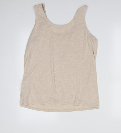 Womens UK Size 16 Redherring Beige Basic Tank