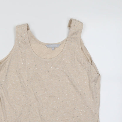 Womens UK Size 16 Redherring Beige Basic Tank