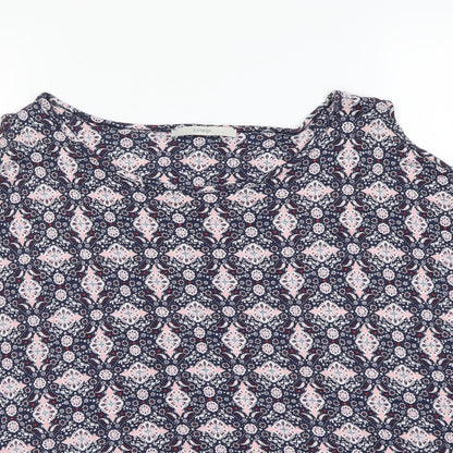 George Womens Ivory Geometric  Basic T-Shirt Size 14