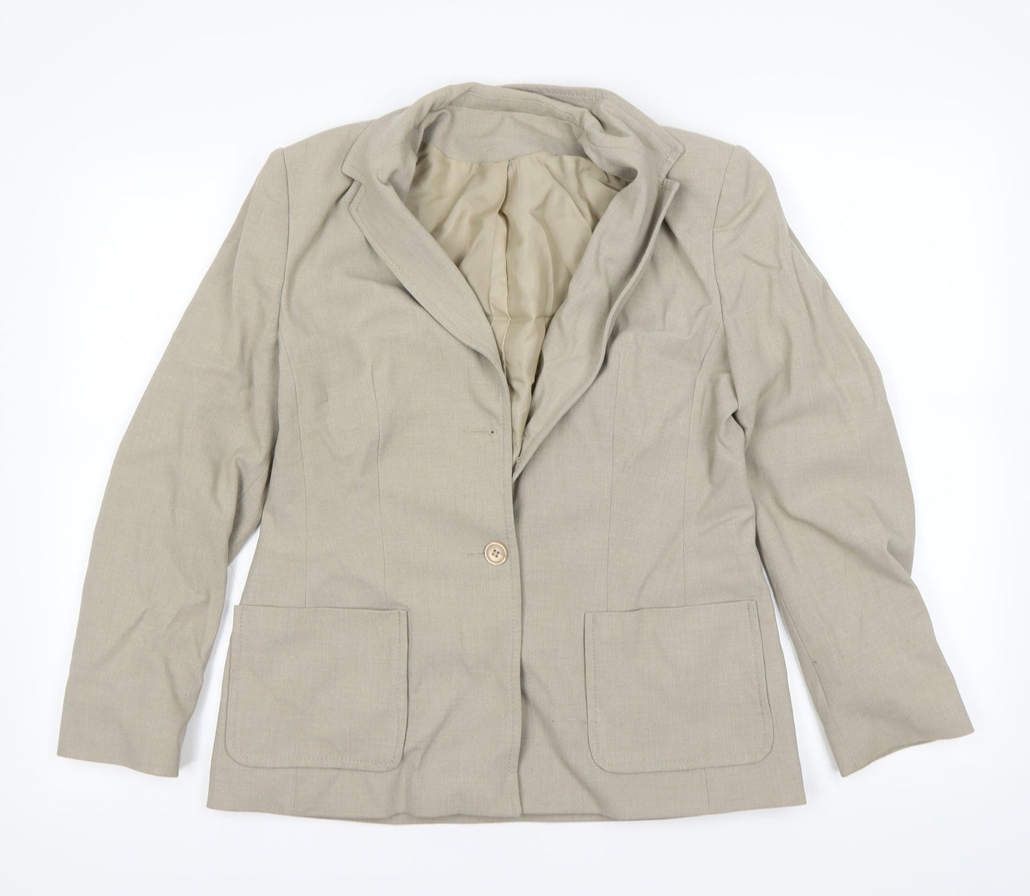 Debenhams Womens Beige Ikat  Jacket Blazer Size 12