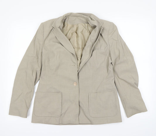 Debenhams Womens Beige Ikat  Jacket Blazer Size 12