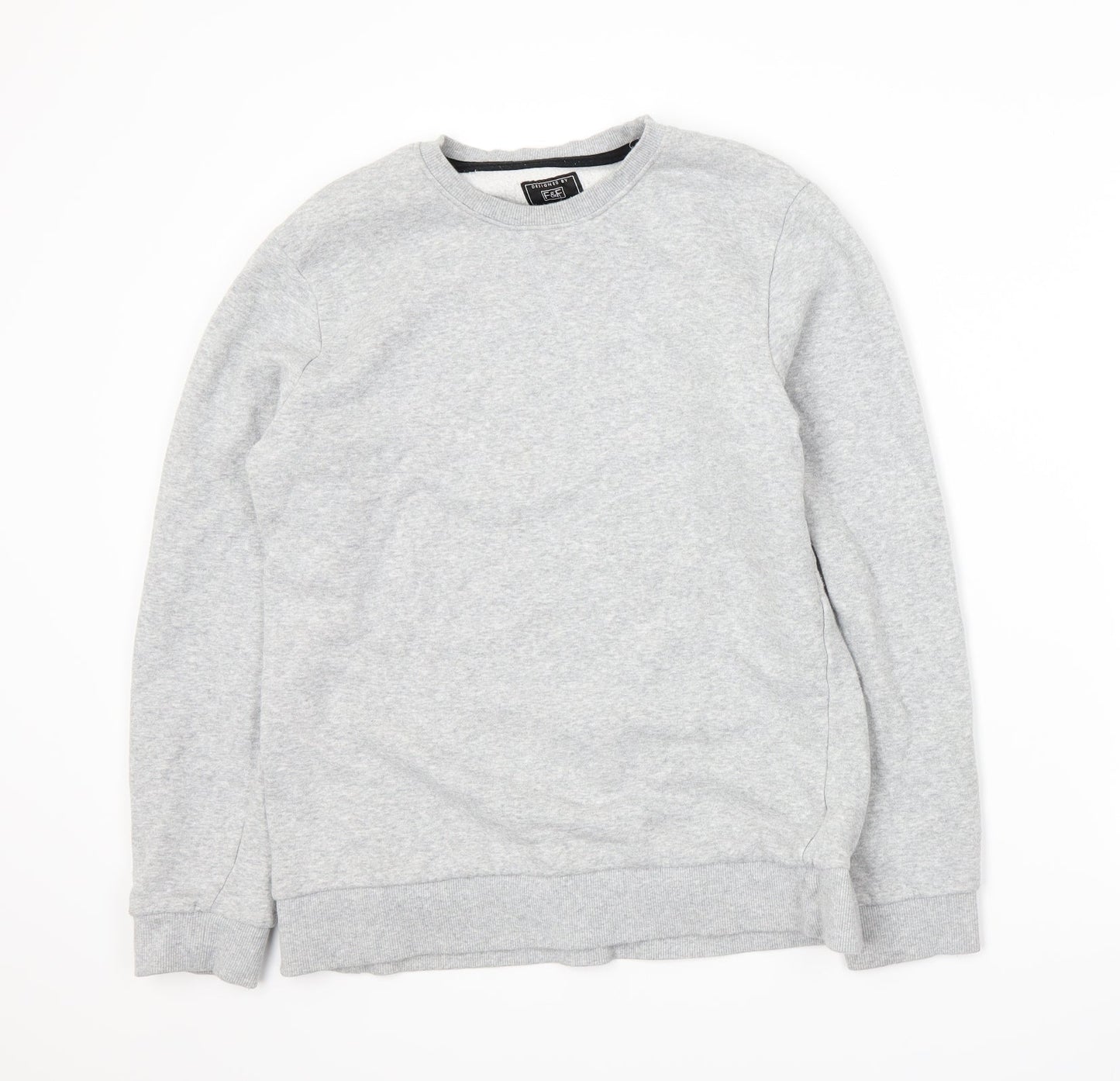 Mens UK Size S F&F Grey Pullover Sweatshirt