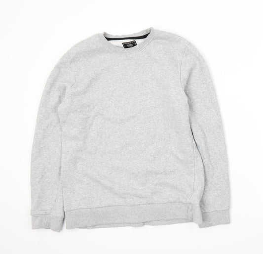 Mens UK Size S F&F Grey Pullover Sweatshirt