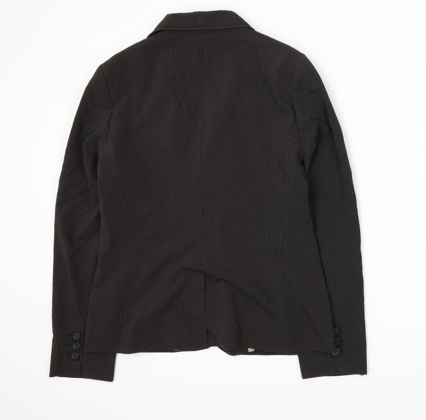 New Look Womens Black Striped  Jacket Suit Jacket Size 14